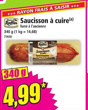 Saucisson à cuire fumé à l'ancienne