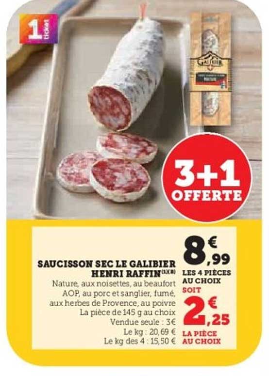 SAUCISSON SEC LE GALIBIER HENRI RAFFIN