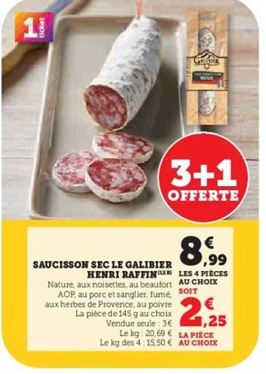 SAUCISSON SEC LE GALIBIER HENRI RAFFIN