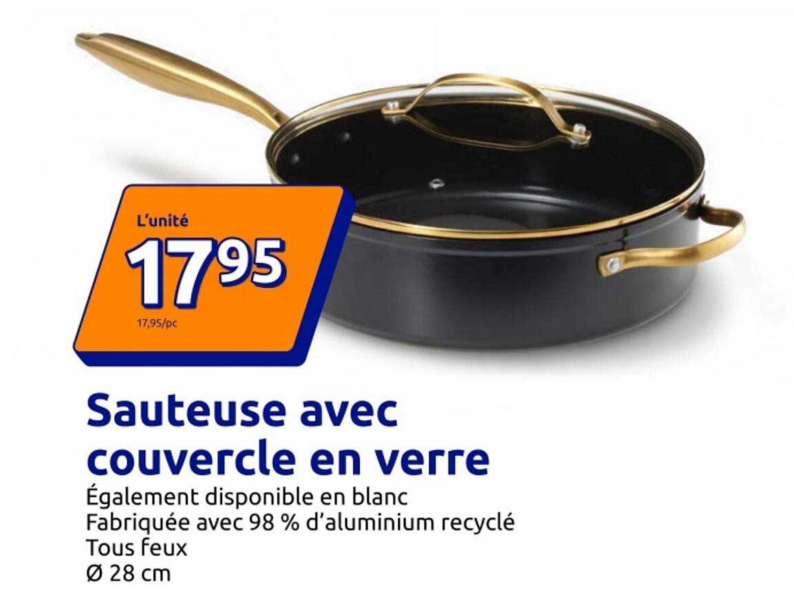 Sauteuse avec couvercle en verre