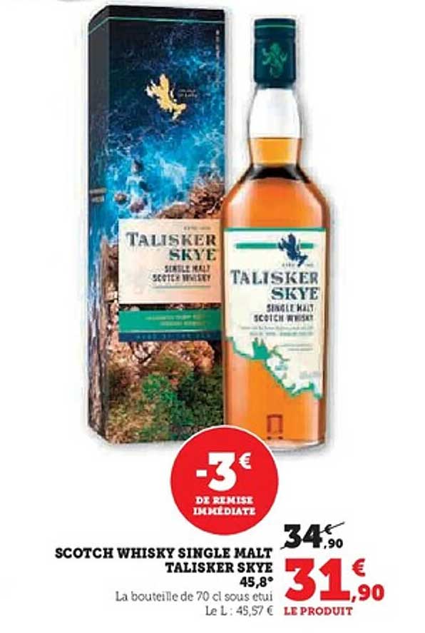 SCOTCH WHISKY SINGLE MALT TALISKER SKYE 45,8°