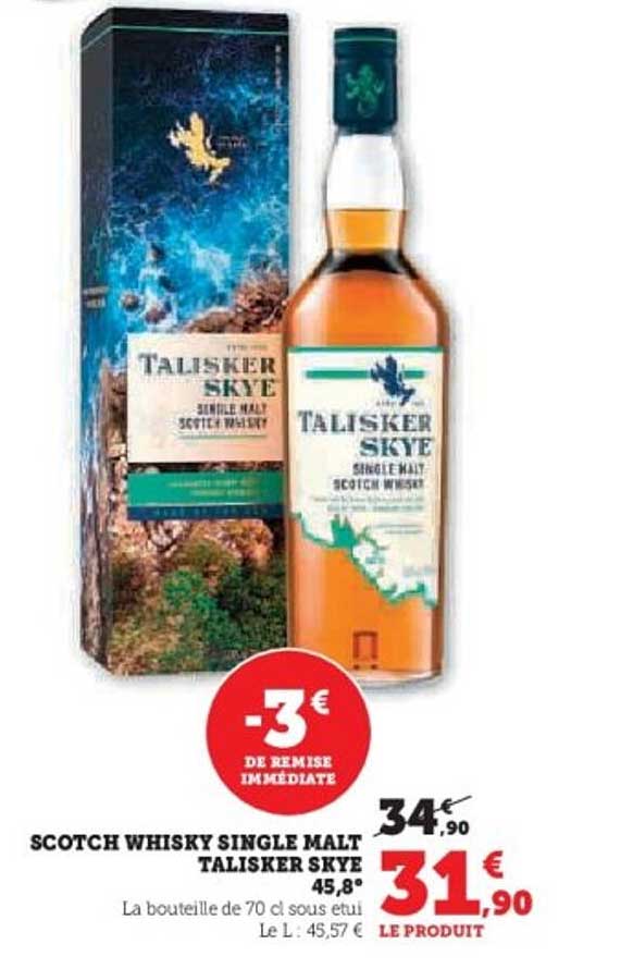 SCOTCH WHISKY SINGLE MALT TALISKER SKYE 45,8°
