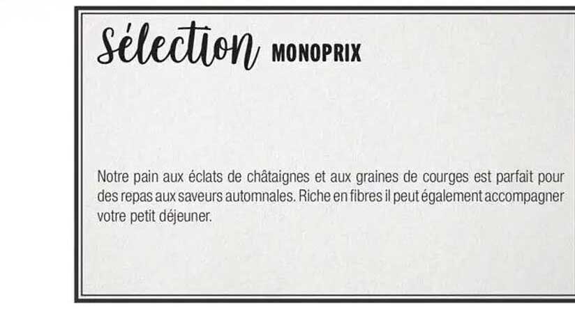 sélection MONOPRIX
