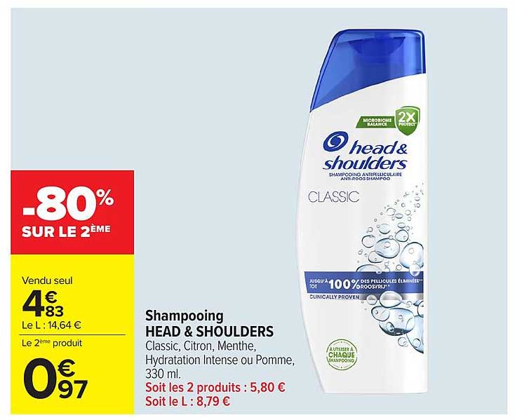 Shampooing HEAD & SHOULDERS