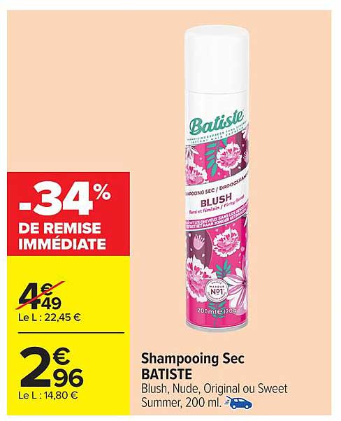 Shampooing Sec BATISTE