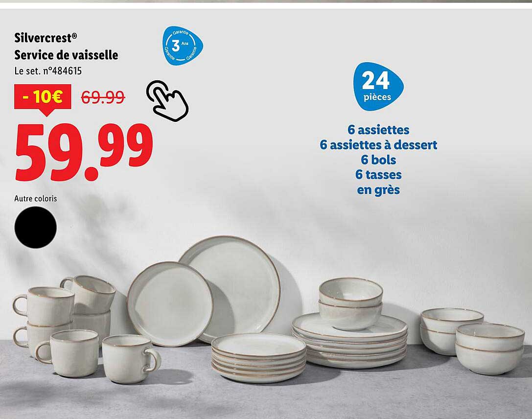 Silvercrest® Service de vaisselle