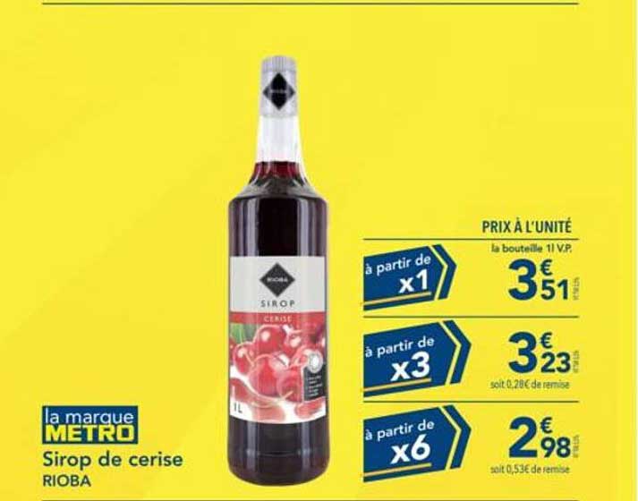 Sirop de cerise RIOBA