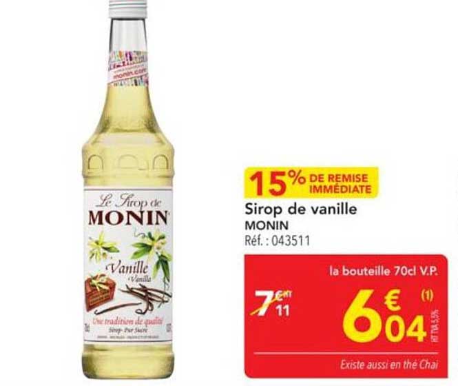Sirop de vanille MONIN
