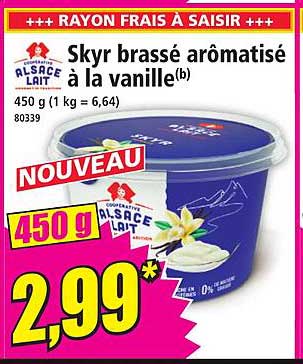 Skyr brassé aromatisé à la vanille