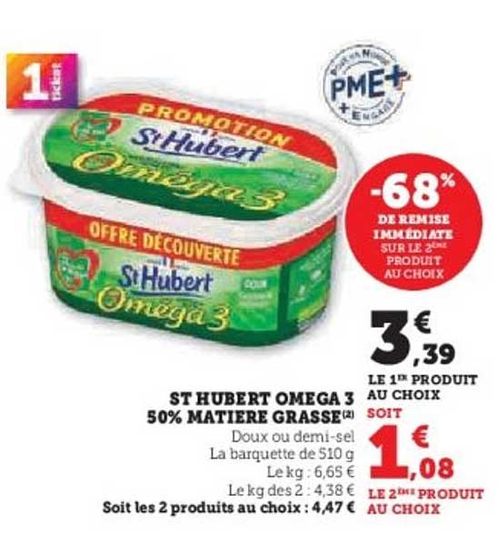 ST HUBERT OMEGA 3 50% MATIERE GRASSE