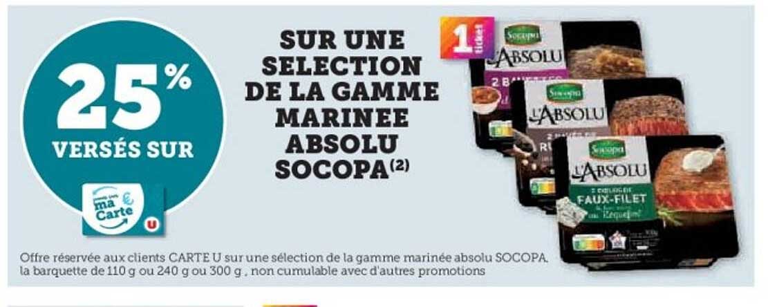 SUR UNE SELECTION DE LA GAMME MARINEE ABSOLU SOCOPA