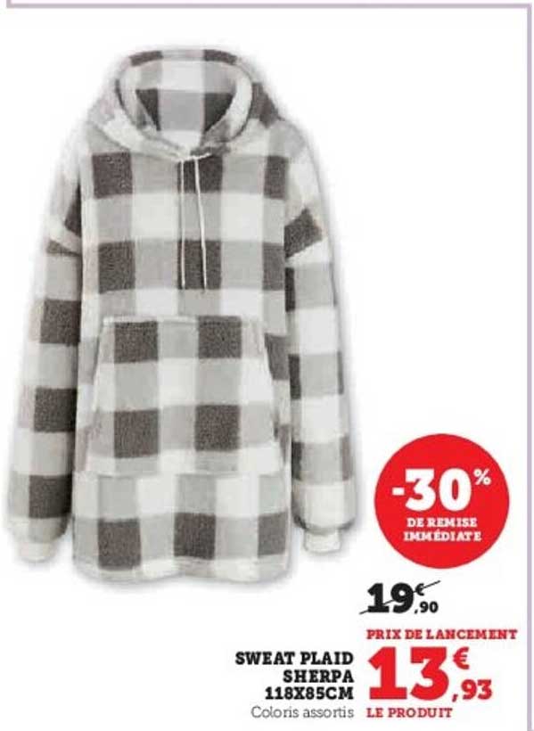 SWEAT PLAID SHERPA 118X85CM