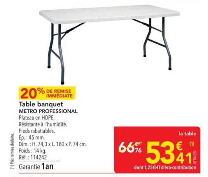 Table banquet METRO PROFESSIONAL