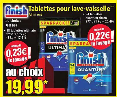 Tablettes pour lave-vaisselle All in one