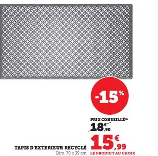 TAPIS D'EXTERIEUR RECYCLE