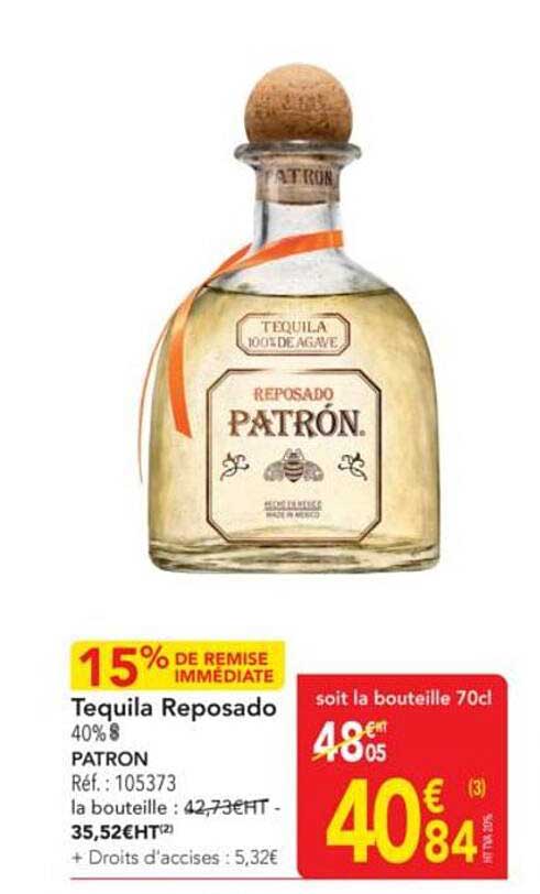 Tequila Reposado 40% 8 PATRON