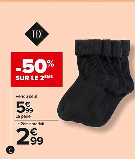 Tex -50% sur le 2ème