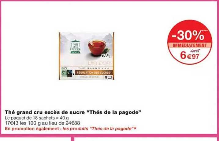 Thé grand cru excès de sucre “Thés de la pagode”