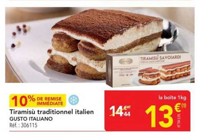 Tiramisu traditionnel italien GUSTO ITALIANO