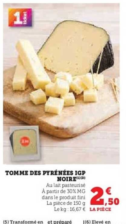 TOMME DES PYRÉNÉES IGP NOIRE