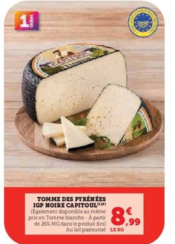 TOMME DES PYRÉNÉES IGP NOIRE CAPITOUL