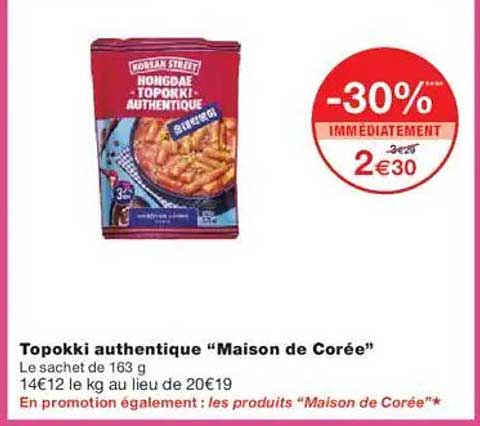 Topokki authentique “Maison de Corée”
