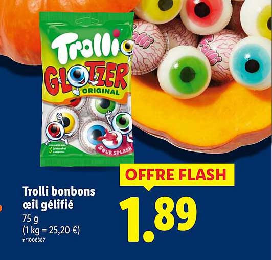 Trolli bonbons œil gélifié