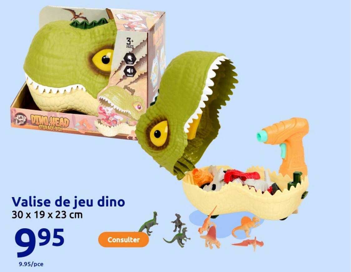 Valise de jeu dino