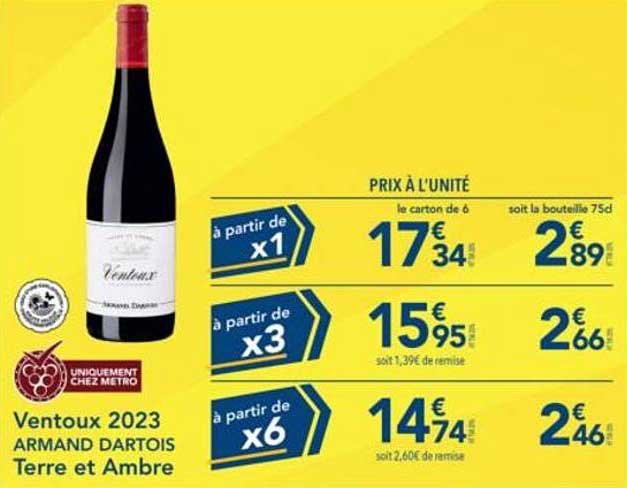 Ventoux 2023 ARMAND DARTOIS Terre et Ambre