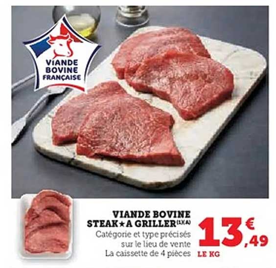 VIANDE BOVINE STEAK★A GRILLER