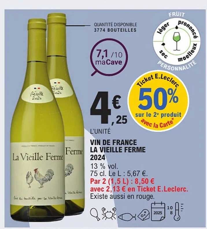 VIN DE FRANCE LA VIEILLE FERME 2024