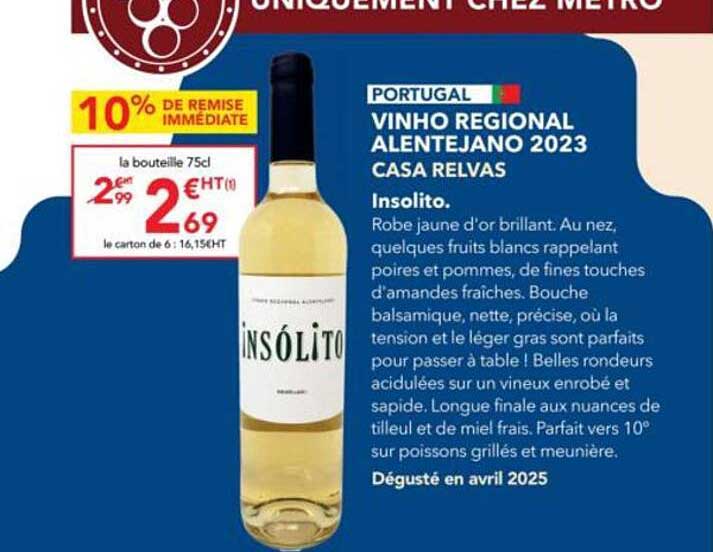 Vinho Regional Alentejano 2023 Casa Relvas