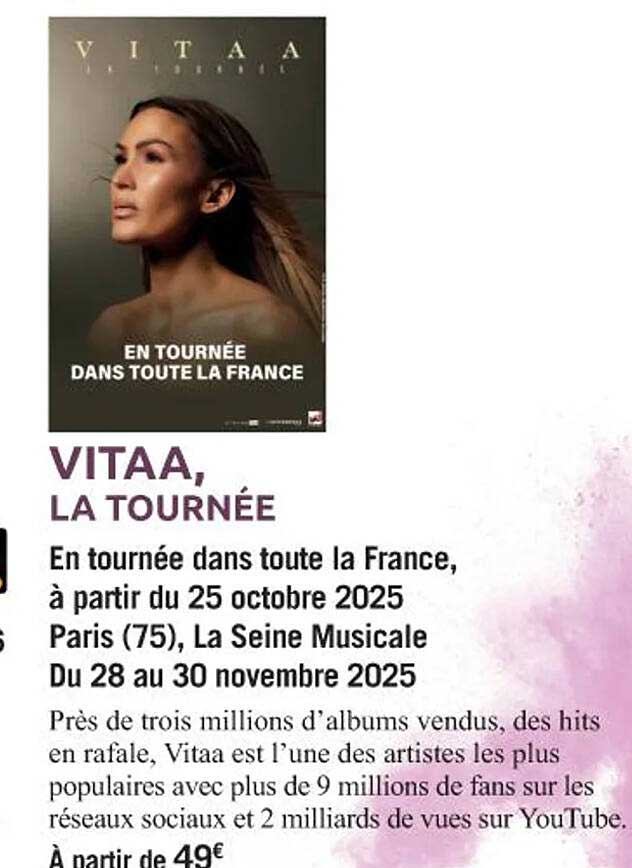 VITAA, LA TOURNÉE