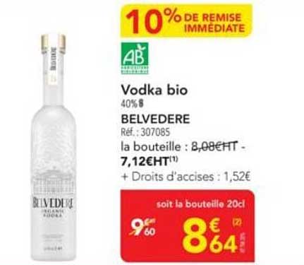 Vodka bio 40% - BELVEDERE