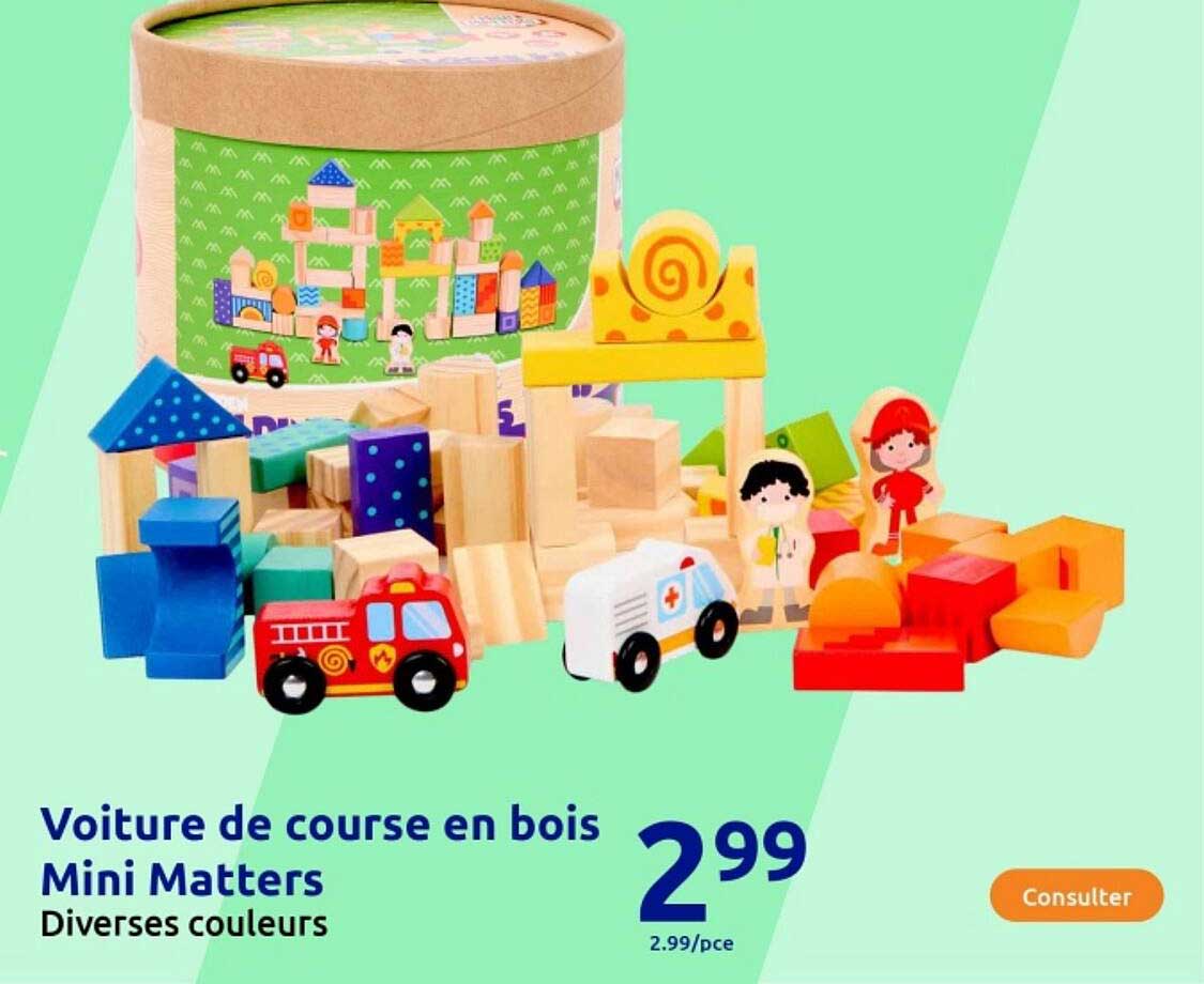 Voiture de course en bois Mini Matters