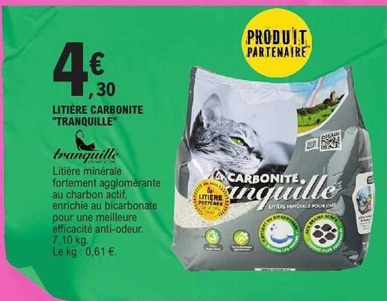 Promo Litière Carbonite "Tranquille" chez E.Leclerc 123Catalogue.fr — free download