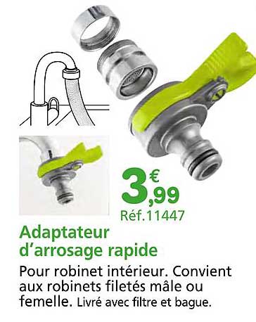 Adaptateur d'arrosage rapide