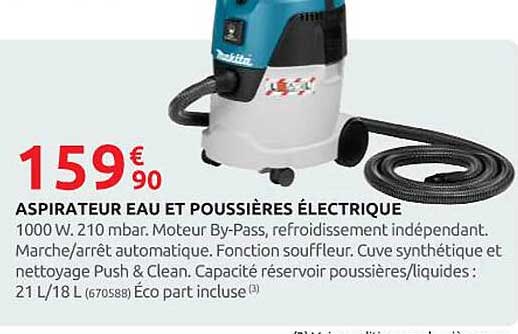 ASPIRATEUR EAU ET POUSSIÈRES ÉLECTRIQUE