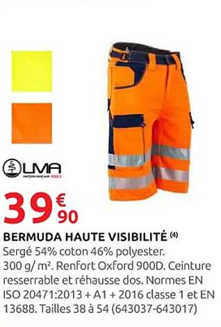 BERMUDA HAUTE VISIBILITÉ