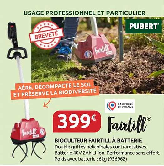 BIOCULTEUR FAIRTILL À BATTERIE