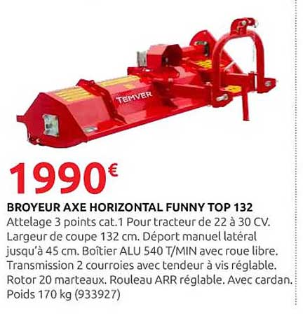 BROYEUR AXE HORIZONTAL FUNNY TOP 132