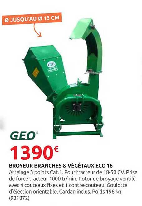 BROYEUR BRANCHES & VÉGÉTAUX ECO 16