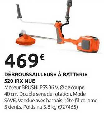 DÉBROUSSAILLEUSE À BATTERIE 520 IRX NUE