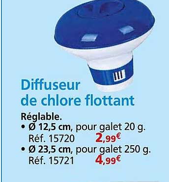 Diffiseur de chlore flottant
