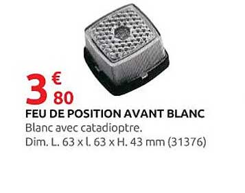FEU DE POSITION AVANT BLANC