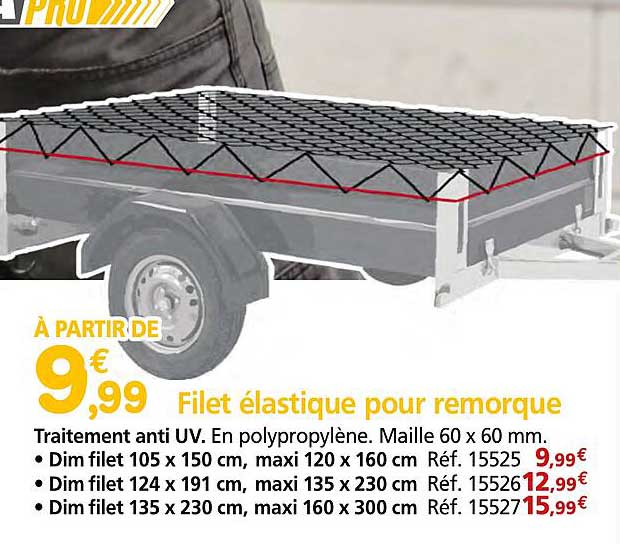 Filet élastique pour remorque