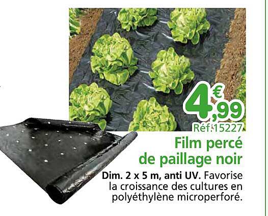 Film percé de paillage noir