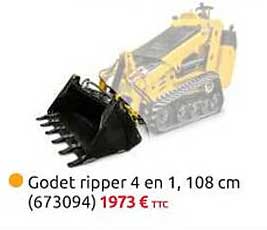 Godet ripper 4 en 1, 108 cm (673094)