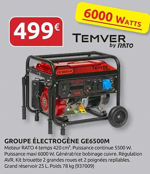 GROUPE ÉLECTROGÈNE GE6500M