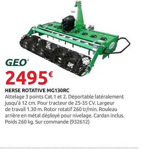 Herse rotative MG130RC